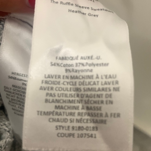 Current Elliot S Ruffle Sleeve Sweatshirt - Picture 12 of 13